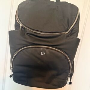lululemon athletica black diaper Backpack